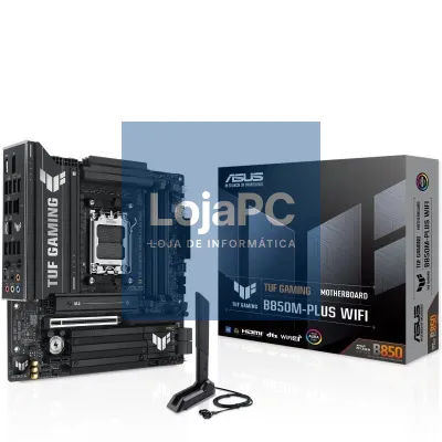 Placa-mãe Asus TUF GAMING B850M-PLUS WIFI Socket AM5/ DDR5/ PCIe 5.0/ Micro ATX