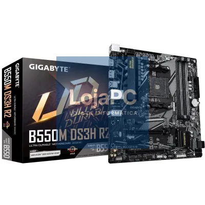 Placa-mãe Gigabyte B550M DS3H R2 Socket AM4/ DDR4/ PCIe 4.0/ Micro ATX