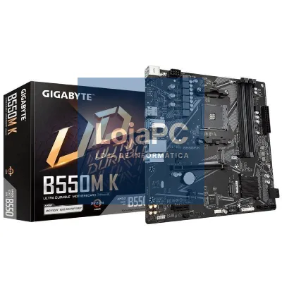 Placa-mãe Gigabyte B550M K Socket AM4/ DDR4/ PCIe 4.0/ Micro ATX