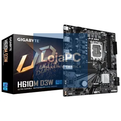Placa-mãe Gigabyte H610M D3W Socket 1700/ DDR5/ PCIe 4.0/ Micro ATX