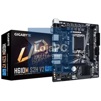 Placa-mãe Gigabyte H610M S2H V2 Socket 1700/ DDR5/ PCIe 4.0/ Micro ATX