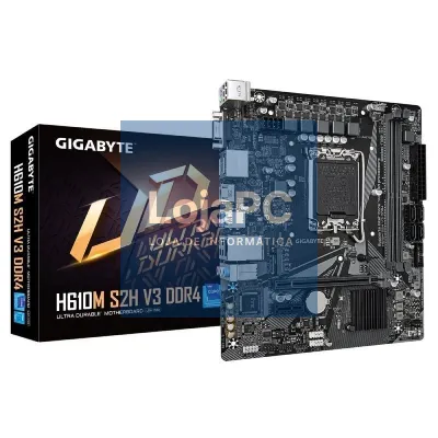 Placa-mãe Gigabyte H610M S2H V3 DDR4 Socket 1700/ DDR4/ PCIe 4.0/ Micro ATX