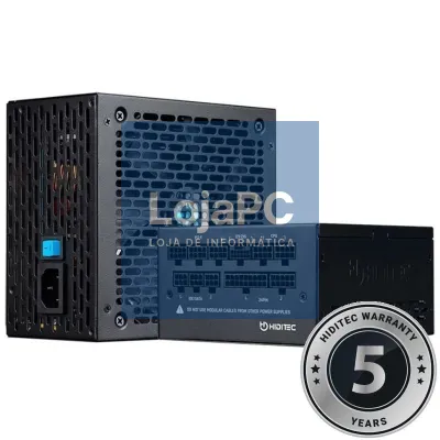 Fonte de alimentação Hiditec GDX850 V3/ 850W/ Ventoinha 14cm/ ATX 3.1/ PCIe 5.1/ 80 Plus Gold