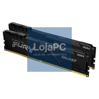 Memória RAM Kingston FURY Beast 2 x 8GB/ DDR4/ 3200MHz/ 1.35V/ CL16/ DIMM
