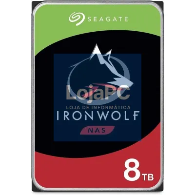 Disco rígido Seagate IronWolf NAS ST8000VN004 8TB/ 3.5'/ SATA III/ 256MB