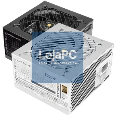 Fonte de alimentação Mars Gaming MPB1000SI/ 1000W/ Ventoinha 12cm/ 80 Plus Gold