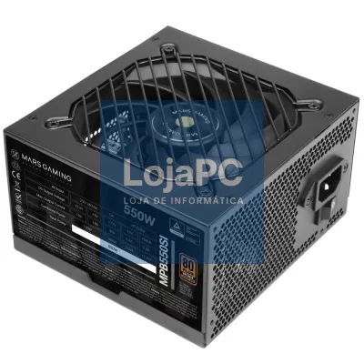 Fonte de alimentação Mars Gaming MPB550SI/ 550W/ Ventoinha 12cm/ 80 Plus Bronze