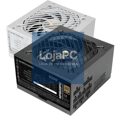 Fonte de alimentação Mars Gaming MPB650PSI/ 650W/ Ventoinha 12cm/ 80 Plus Gold