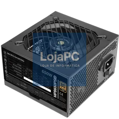 Fonte de alimentação Mars Gaming MPB650PSID/ 650W/ Ventoinha 12cm/ 80 Plus Gold
