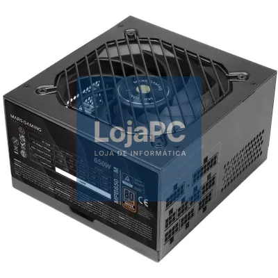 Fonte de alimentação Mars Gaming MPB650SIM/ 650W/ Ventoinha 12cm/ 80 Plus Bronze