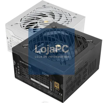 Fonte de alimentação Mars Gaming MPB850PSI/ 850W/ Ventoinha 14cm/ ATX 3.1/ PCIe 5.1/ 80 Plus Gold