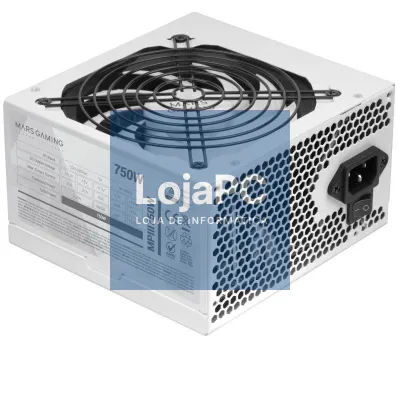 Fonte de alimentação Mars Gaming MPIII750W/ 750W/ Ventoinha 12cm/ Branca