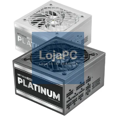 Fonte de alimentação Mars Gaming MPT1000/ 1000W/ Ventoinha 12cm/ ATX 3.1/ PCIe 5.1/ 80 Plus Platinum/ Preta