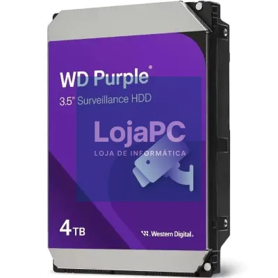 Disco rígido Western Digital WD Purple Surveillance 4TB/ 3.5'/ SATA III/ 128MB