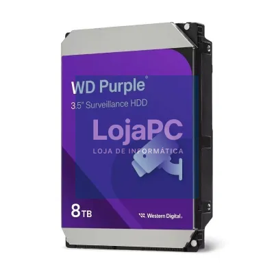Disco rígido Western Digital WD Purple Surveillance 8TB/ 3.5'/ SATA III/ 256MB