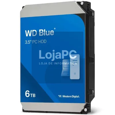 Disco rígido Western Digital WD Blue PC Desktop 6TB/ 3.5'/ SATA III/ 256MB