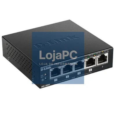 Switch D-Link DGS-1005P 5 Portas/ RJ-45 10/100/1000 PoE