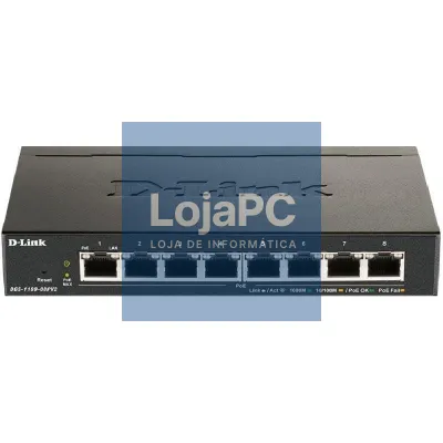 Switch D-Link DGS-1100-08PV2 8 Portas/ RJ-45 10/100/1000 PoE