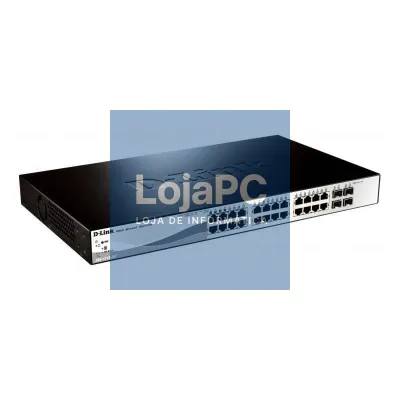 Switch D-Link DGS-1210-28P 28 Portas RJ45/ 10/100/1000/ SFP/ PoE