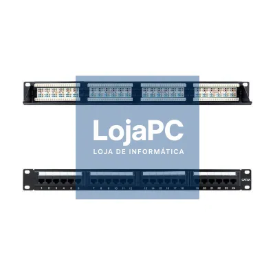Patch Panel Nanocable 10.21.4124/ 24 Portas/ Cat.6a/ Altura 1U