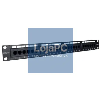 Patch Panel Phasak PU 2971/ 24 Portas/ Cat.6A/ Altura 1U