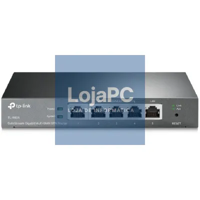 Router VPN SafeStream Gigabit TP-Link Omada TL-R605/ 5 Portas Multi-WAN
