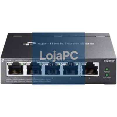 Switch TP-Link Omada ES205GP 5 Portas/ RJ-45 10/100/1000/ PoE+