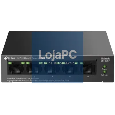 Switch TP-Link LS105GP 5 Portas/ RJ-45 10/100/1000 PoE+