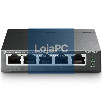 Switch TP-Link TL-SG1005P V2 5 Portas/ RJ-45 10/100/1000 PoE