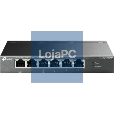 Switch TP-Link TL-SG1006PP 6 Portas/ RJ-45 10/100/1000/ PoE++