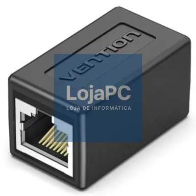 Adaptador Conector RJ45 Vention IPVB0-5/ Cat.6 FTP/ RJ45 Fêmea - RJ45 Fêmea/ 5 uds/ Preto
