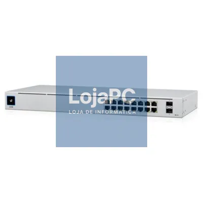 Switch Gerível Ubiquiti USW-16-POE 16 Portas/ RJ-45 Gigabit 10/100/1000/ SFP/ PoE+
