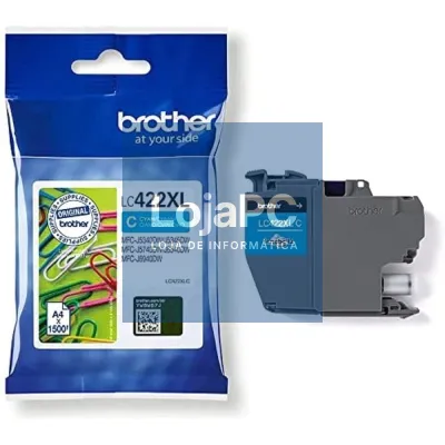 Tinteiro Original Brother LC-422 XL Alta Capacidade/ Ciano