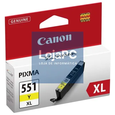 Tinteiro Original Canon CLI-551Y XL Alta Capacidade/ Amarelo