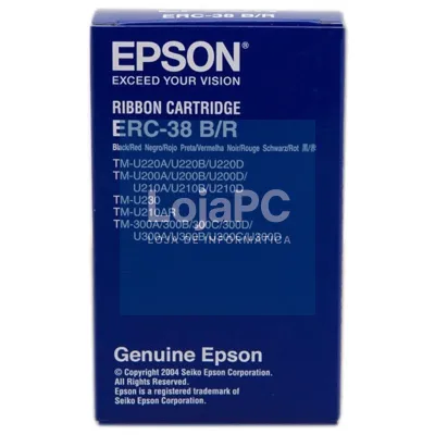 Cinta Nylon Epson ERC-38/ Preto/ Vermelha