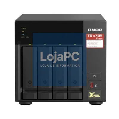 NAS QNAP TS-473A-8G/ 4 Baías 3.5'- 2.5'/ 8GB DDR4/ Formato Torre