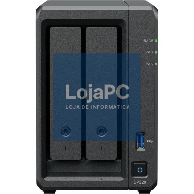 NAS Synology ActiveProtect DP320/ 2 Baías 3.5'- 2.5'/ 8GB DDR4/ 16TB/ Formato Torre