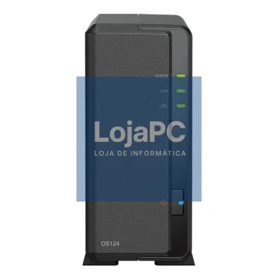 NAS Synology Diskstation DS124/ 1 Baía 3.5'- 2.5'/ 1GB DDR4/ Formato Torre