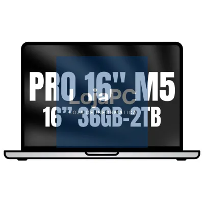 Apple Macbook Pro 16'/ M5 Max 18-Core CPU/ 36GB/ 2TB SSD/ 32-Core GPU/ Prateado