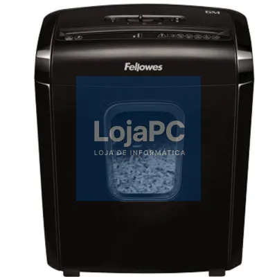 Destruidora Fellowes 6M/ Minicorte de 4 x 12mm/ Preta