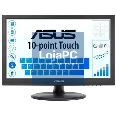 Monitor Profissional Táctil Asus VT169HE 15.6'/ Full HD/ Preto
