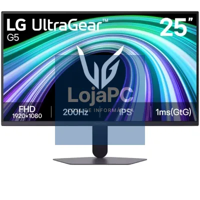 Monitor Gaming LG UltraGear G5 25G523B-B 25'/ Full HD/ 1ms/ 200Hz/ IPS/ Preto