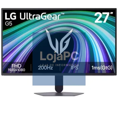 Monitor Gaming LG UltraGear G5 27G523B-B 27'/ Full HD/ 1ms/ 200Hz/ IPS/ Preto