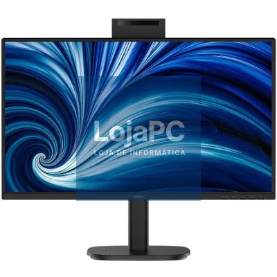 Monitor Profissional Philips 24B2N3200JH 23.8'/ Full HD/ Webcam/ Multimedia/ Regulável en altura/ Preto