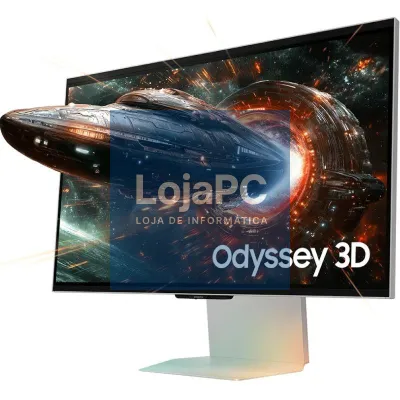 Monitor Gaming Samsung Odyssey 3D G90XF S27FG904XU 27'/ 4K/ 1ms/ 165Hz/ 3D/ Multimedia/ Regulável en altura/ Prateado