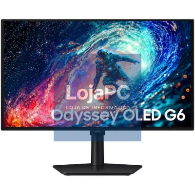 Monitor Gaming Samsung Odyssey OLED G6 G61SH S27HG612SU 27'/ QHD/ 0.03ms/ 240Hz/ QD-OLED/ Regulável en altura/ Preto
