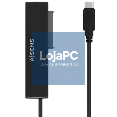 Adaptador para Discos rígidos 2.5'/3.5' Aisens ASE-35C02B/ USB Tipo-C - SATA/ com Alimentador