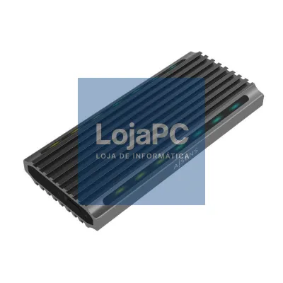 Caixa externa para Disco SSD M.2 SATA/NVMe Aisens ASM2-RGB011GR/ USB 3.2 Gen2/ sem Parafusos