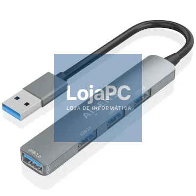 Hub USB 3.0 Aisens A106-0859/ 4xUSB/ Cinzento