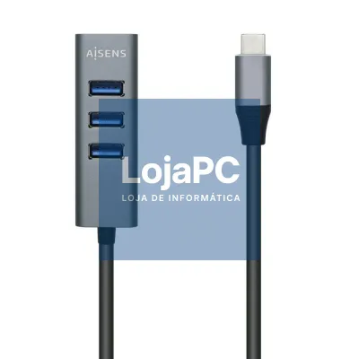 Hub USB Tipo-C Aisens A109-0508/ 4xUSB/ Cinzento